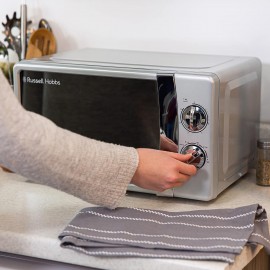Russell Hobbs RHMM701S 17 Litre 700 W Silver Solo Manual Microwave wit