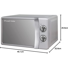 Russell Hobbs RHMM701S 17 Litre 700 W Silver Solo Manual Microwave wit