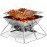 Portable Charcoal BBQ Grill For Camping: Small Folding Fire Pit Stainl