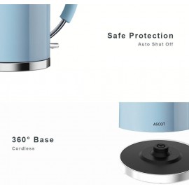 ASCOT Electric Kettle, Stainless Steel Electric Tea Kettle Gifts for M