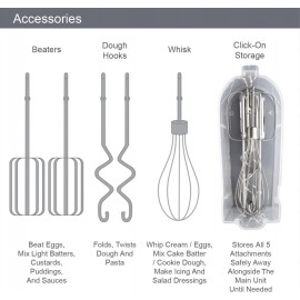 Quest Hand Mixers with Storage Case/Handheld Electric Whisk/Includes F
