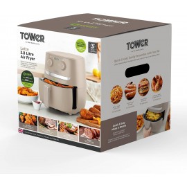 Tower, T17126MSH, Vortx Air Fryer with Manual Controls, 1500W, 3.8L, L