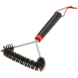 Weber 6277 30 cm Three-Sided Grill Brush, Black/Silver