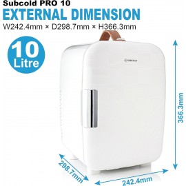 Pro10 Luxury Mini Fridge Cooler | Compact 10L Portable Small Fridge 12