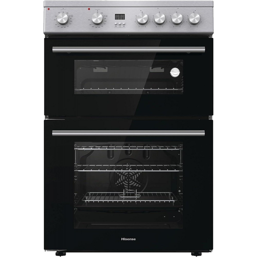 Hisense HDE3211BXUK 60cm Electric Cooker with Ceramic Hob - Brushed st
