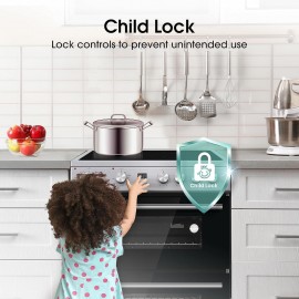 Hisense HDE3211BXUK 60cm Electric Cooker with Ceramic Hob - Brushed st