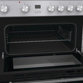 Hisense HDE3211BXUK 60cm Electric Cooker with Ceramic Hob - Brushed st