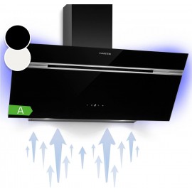 Klarstein Angled Cooker Hood 90cm, Cooker Hood Extractor with Lights,