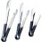 HINMAY 3 Pack Kitchen Tongs with Comfort-Grip Handle Heavy Duty Stainl