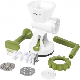Salter BW06543 Meat Mincer with 2 Blade Attachments, Fine/Coarse Manua