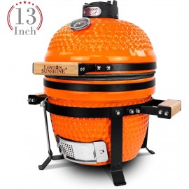 Ceramic Charcoal BBQ Kamado Grill Smoker - Portable Tabletop Cadet Ser