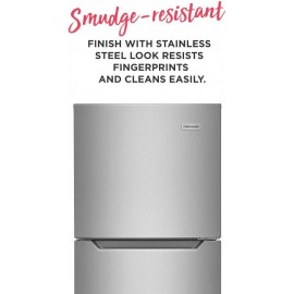 Frigidaire 11.6 Cu. Ft. Compact ADA Top Freezer Refrigerator in Brushe