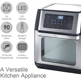 Quest 12L Digital Air Fryer Oven/Large Family Size / 5 in 1/6 Accessor