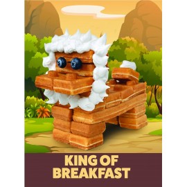 Building Brick Electric Waffle Maker- Cook Fun, Buildable Waffles, Pan