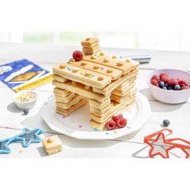 Building Brick Electric Waffle Maker- Cook Fun, Buildable Waffles, Pan