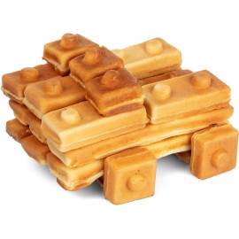 Building Brick Electric Waffle Maker- Cook Fun, Buildable Waffles, Pan