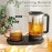 Electric Tea Kettle with Infuser and Warmer, YOKEKON Small Glass Tea M