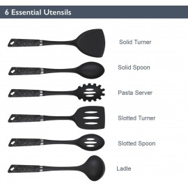 Blackmoor 66779 6-Piece Kitchen Utensils Set / Non-Scratch & Heat Resi