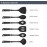 Blackmoor 66779 6-Piece Kitchen Utensils Set / Non-Scratch & Heat Resi