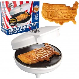 Great American USA Waffle Maker for 4th of July Parties - Make Giant 7