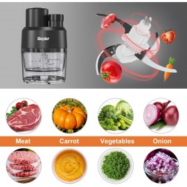 Food Processors,Samll Meat Grinder & Veggie Chopper with 2 Bowls, Elec