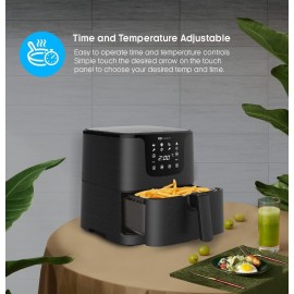 PureMate Air Fryer with Digital Display & Recipes Book, 5.5L Healthy O