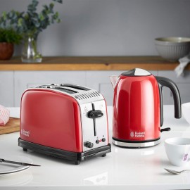 Russell Hobbs 20412 Stainless Steel Electric Kettle, 1.7 Litre, Red