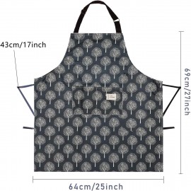Lanzn 2 PCS PVC Apron For Women, Cooking Apron Waterproof Kitchen Apro