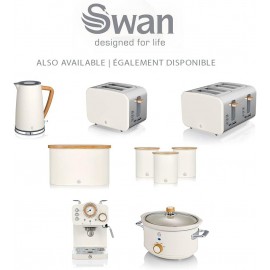 Salton Swan Nordic Toaster 2 Slice, 3 Modes with 6 Power Settings, Sli