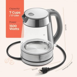 Speed-Boil Water Electric Kettle, 1.7L 1500W, Coffee & Tea Kettle Boro