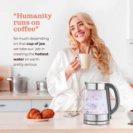 Speed-Boil Water Electric Kettle, 1.7L 1500W, Coffee & Tea Kettle Boro