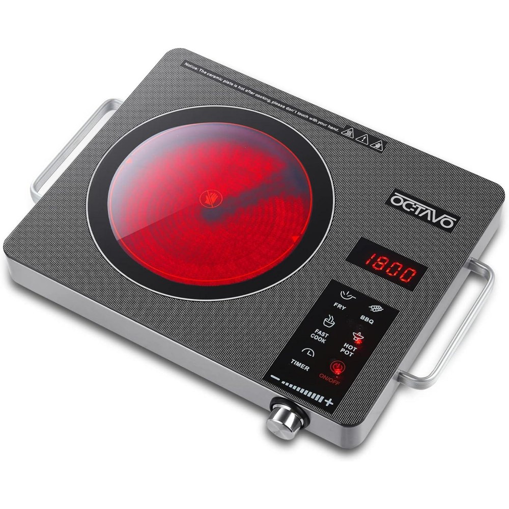 OCTAVO 1800 Watt Portable Infrared Burner, electric burner with 4 Hour