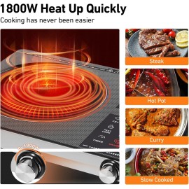 OCTAVO 1800 Watt Portable Infrared Burner, electric burner with 4 Hour