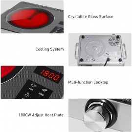 OCTAVO 1800 Watt Portable Infrared Burner, electric burner with 4 Hour