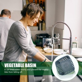 HEMOTON Kitchen Colanders Bowl Set, Fruit Vegetable Washing Basket, 2