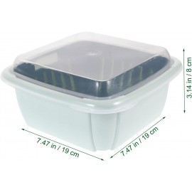 HEMOTON Kitchen Colanders Bowl Set, Fruit Vegetable Washing Basket, 2