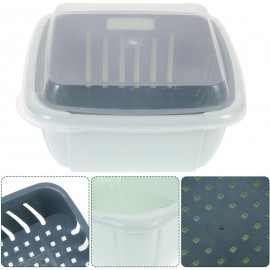 HEMOTON Kitchen Colanders Bowl Set, Fruit Vegetable Washing Basket, 2