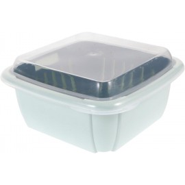 HEMOTON Kitchen Colanders Bowl Set, Fruit Vegetable Washing Basket, 2