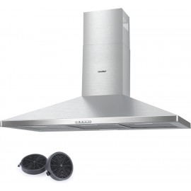 COMFEE' 90 cm Chimney Cooker Hood Class A+ Extractor Hood with LED and
