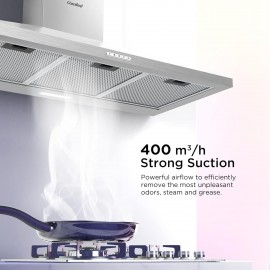 COMFEE' 90 cm Chimney Cooker Hood Class A+ Extractor Hood with LED and