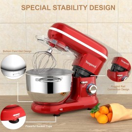 Stand Mixer, Vospeed Food Mixer Dough Blender, 6.2L 1500W Electric Cak