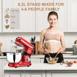 Stand Mixer, Vospeed Food Mixer Dough Blender, 6.2L 1500W Electric Cak