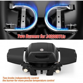 Gas Grill Portable Propane Grill, Tabletop Grill Propane, 24,000 BTU O