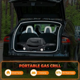 Gas Grill Portable Propane Grill, Tabletop Grill Propane, 24,000 BTU O