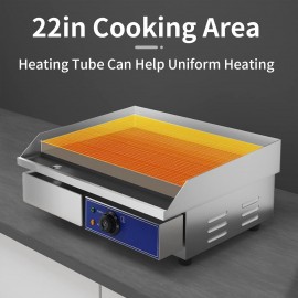 TAIMIKO Electric Griddle Commercial Counter Top Grill Stainless Steel