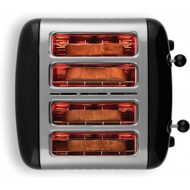 Dualit 46205 4 Slot Lite Toaster in Black Finish