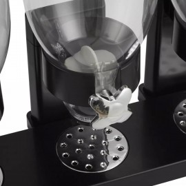 SIZI LTD 6L Black Kitchen Triple Cereal Dispenser Dry Food Storage Con