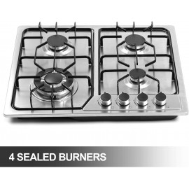 22″x20″ Built in Gas Cooktop 4 Burners Stainless Steel Stove with NG/L