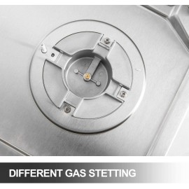 22″x20″ Built in Gas Cooktop 4 Burners Stainless Steel Stove with NG/L