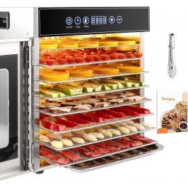 Kwasyo 8 Tray Stainless Steel Food Dehydrator, Dryer uk with 30-90°C A